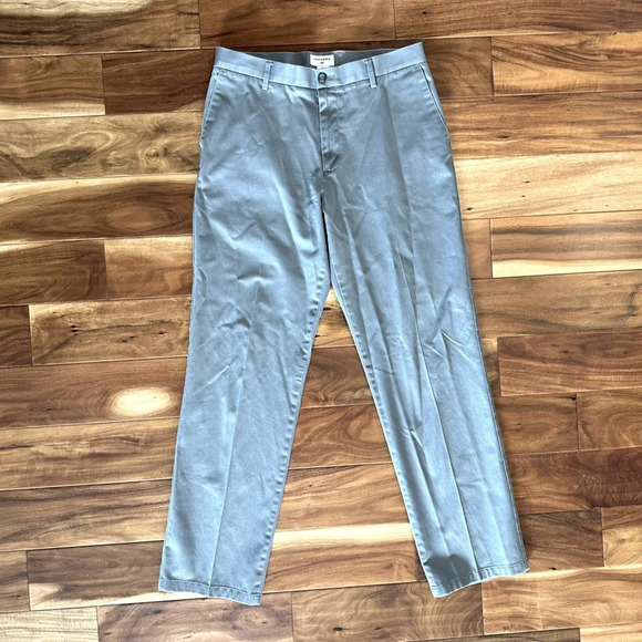 Dockers Classic Fit Signature Grey Khaki Lux Cotton Stretch Pants size 34x34 - Picture 3 of 6